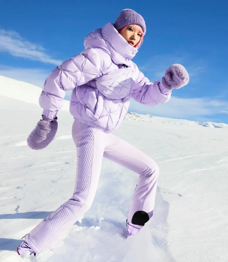 Goldbergh fialový zimný outfit